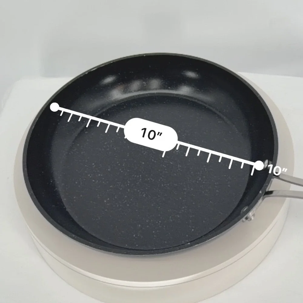 Nuwave 10 Inch Nonstick Frying Pan Skillet Black Silver Handle 96-00